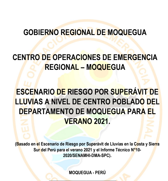 Informe Tecnico N° 013 – 2020 SENAMHI