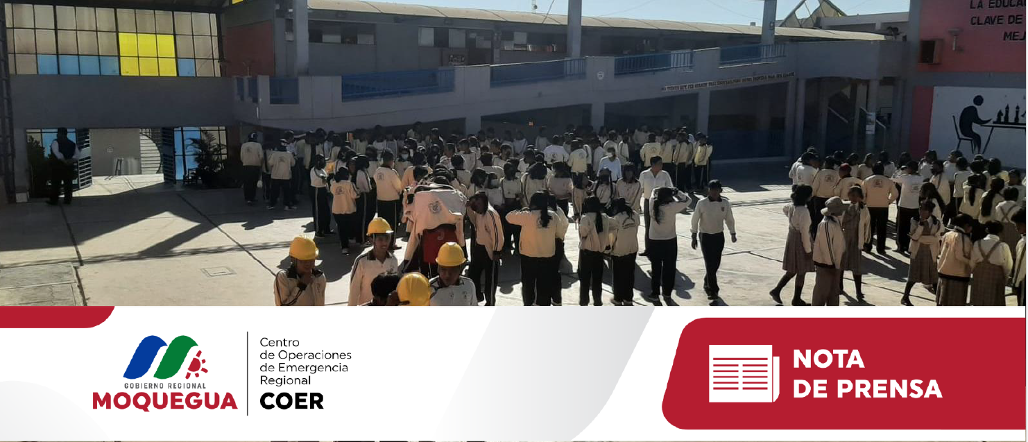 NOTA DE PRENSA N°108 PREPARAN A ESTUDIANTES DE LA I.E. MODELO SAN ANTONIO PARA PARTICIPAR ACTIVAMENTE EN SIMULACRO NACIONAL MULTIPELIGRO EL 15 DE AGOSTO