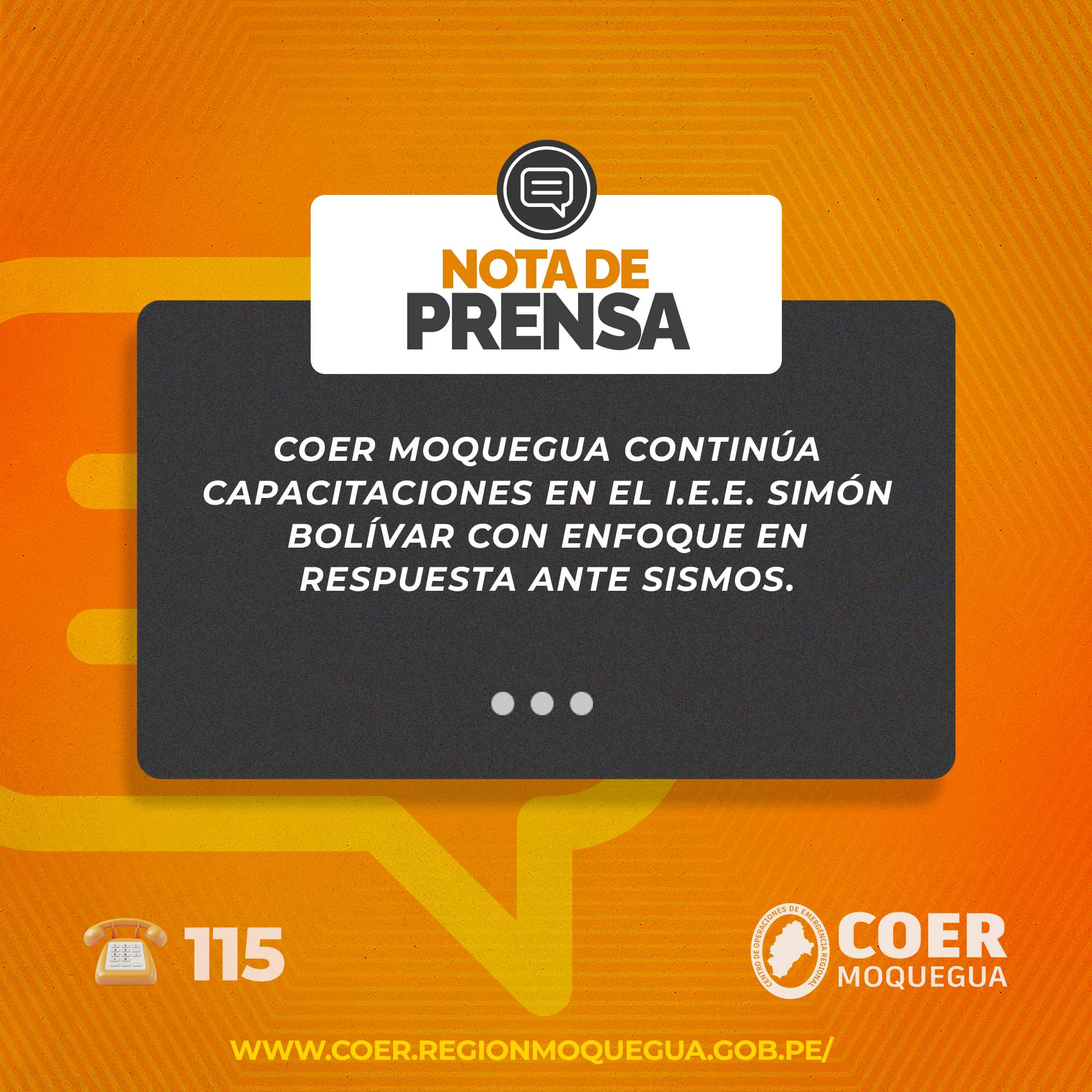 NOTA DE PRENSA N° 012-2025-GRM/GRGRD-COER