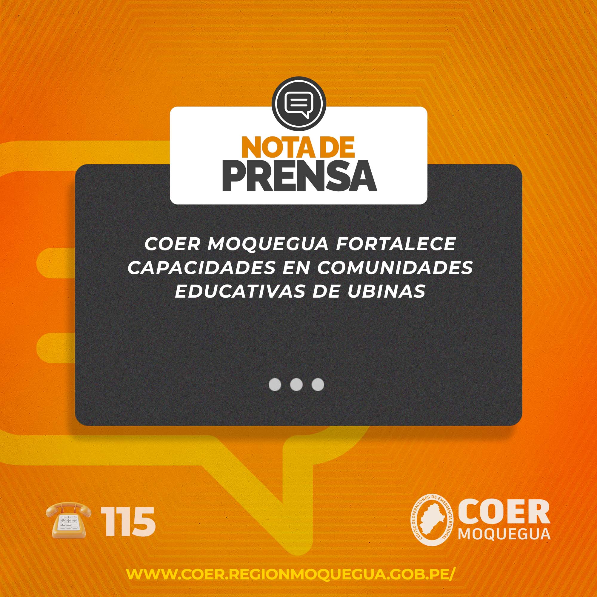 NOTA DE PRENSA N° 027-2025-GRM/GRGRD-COER